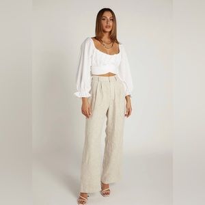 DISSH Lover Long Sleeved Crop Top Size 4 in White